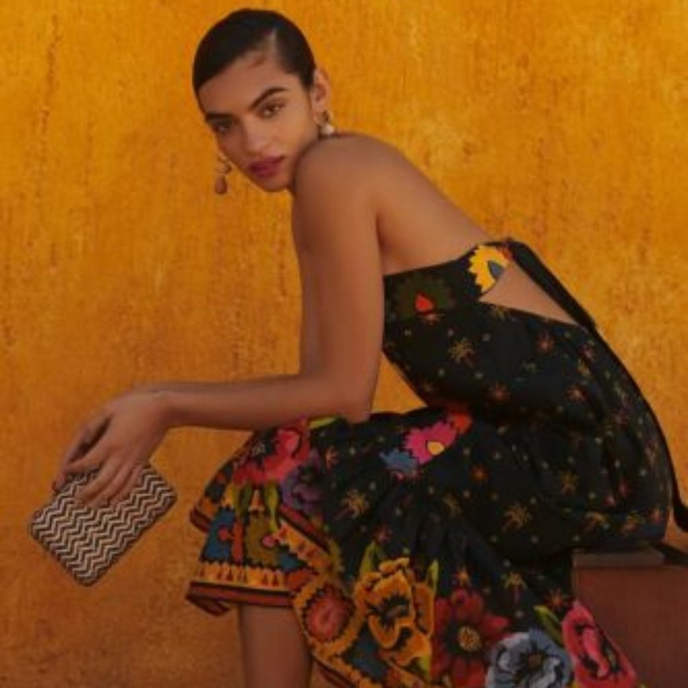 NWT Farm Rio / Anthropologie Strapless Embroidered Dress
